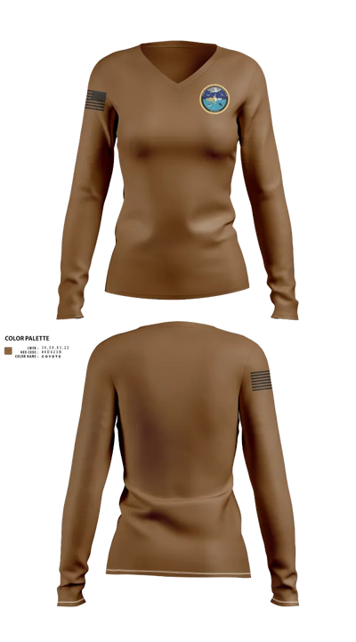 SGOT 71535870 Women's Long Sleeve V-neck Shirt - 100