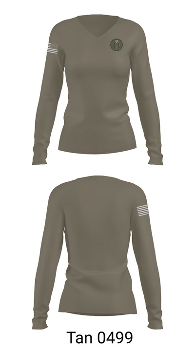 406th cssb 72211497 Women's Long Sleeve V-neck Shirt - 77