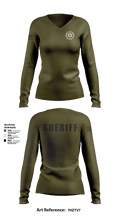Wayne County Sheriff’s Department 73359444 Women's Long Sleeve V-neck Shirt - 4