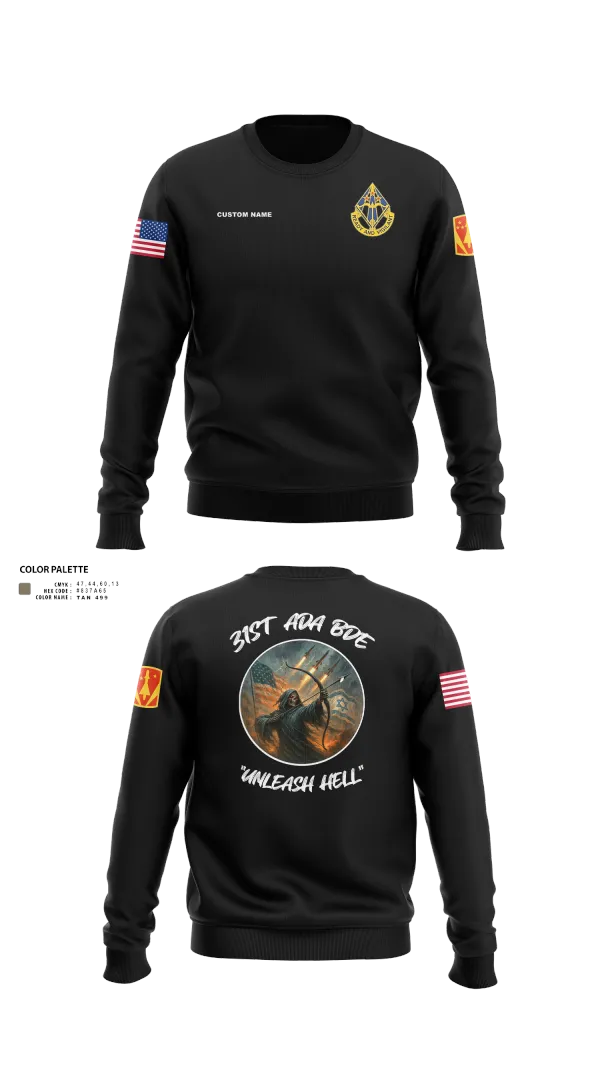Crew Neck Sweatshirt, HHB, 31st ADA BDE, , Teamtime, Team time, sublimation, custom sports apparel, team uniforms, spirit wear, spiritwear, sports uniforms, custom shirts, team store, custom team store, fundraiser sports, apparel fundraiser