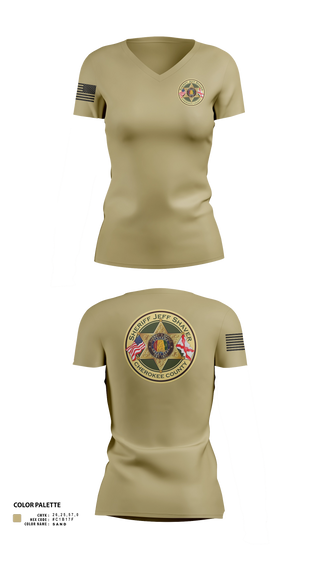 Womens Short Sleeve Vneck Shirt, Cherokee County Sheriff’s Office, Police, Teamtime, Team time, sublimation, custom sports apparel, team uniforms, spirit wear, spiritwear, sports uniforms, custom shirts, team store, custom team store, fundraiser sports, apparel fundraiser