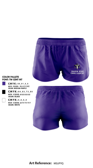 Womens Shorts, Shadow Ridge, Cross Country, Teamtime, Team time, sublimation, custom sports apparel, team uniforms, spirit wear, spiritwear, sports uniforms, custom shirts, team store, custom team store, fundraiser sports, apparel fundraiser