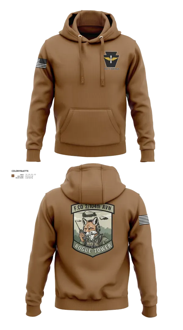 Hoodie, Fox company 2/104th avn, National Guard, Teamtime, Team time, sublimation, custom sports apparel, team uniforms, spirit wear, spiritwear, sports uniforms, custom shirts, team store, custom team store, fundraiser sports, apparel fundraiser