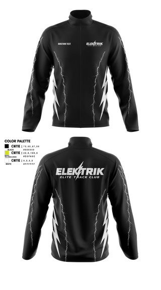 Fleece Jacket, ELEKTRIK ELITE TRACK CLUB, Track & Field, Teamtime, Team time, sublimation, custom sports apparel, team uniforms, spirit wear, spiritwear, sports uniforms, custom shirts, team store, custom team store, fundraiser sports, apparel fundraiser