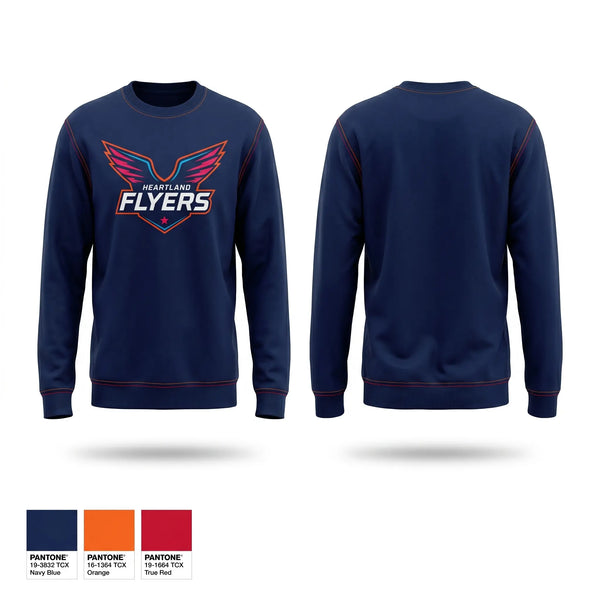 Crew Neck Sweatshirt, Heartland Flyers, Track & Field, Teamtime, Team time, sublimation, custom sports apparel, team uniforms, spirit wear, spiritwear, sports uniforms, custom shirts, team store, custom team store, fundraiser sports, apparel fundraiser