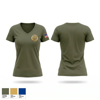 Womens Short Sleeve Vneck Shirt, Allendale County Sheriff’s Office, Police, Teamtime, Team time, sublimation, custom sports apparel, team uniforms, spirit wear, spiritwear, sports uniforms, custom shirts, team store, custom team store, fundraiser sports, apparel fundraiser