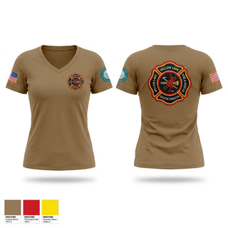 Womens Short Sleeve Vneck Shirt, Willow Lake, Fire Department, Teamtime, Team time, sublimation, custom sports apparel, team uniforms, spirit wear, spiritwear, sports uniforms, custom shirts, team store, custom team store, fundraiser sports, apparel fundraiser