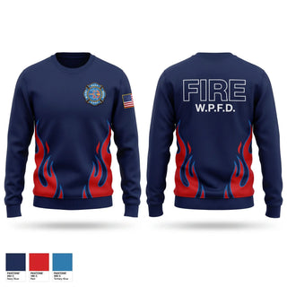 Crew Neck Sweatshirt, West Park Volunteer Fire Dept., Fire Department, Teamtime, Team time, sublimation, custom sports apparel, team uniforms, spirit wear, spiritwear, sports uniforms, custom shirts, team store, custom team store, fundraiser sports, apparel fundraiser