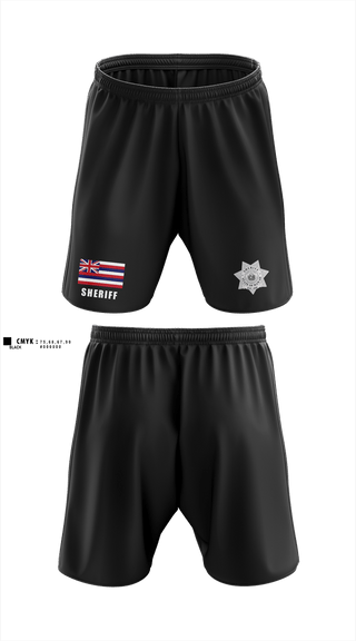 Athletic Shorts With Pockets, Hawai’i Department of Law Enforcement- Sheriff Division, Police, Teamtime, Team time, sublimation, custom sports apparel, team uniforms, spirit wear, spiritwear, sports uniforms, custom shirts, team store, custom team store, fundraiser sports, apparel fundraiser