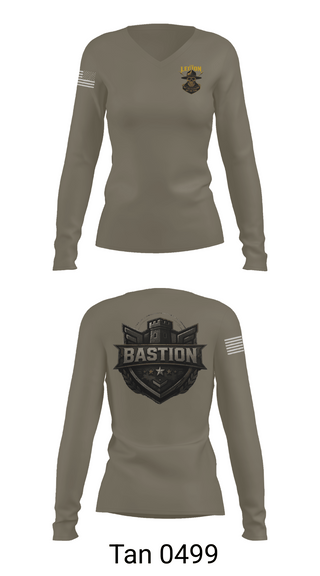 Womens Long Sleeve Vneck Shirt, 3 Squad, Legion Platoon, Army, Teamtime, Team time, sublimation, custom sports apparel, team uniforms, spirit wear, spiritwear, sports uniforms, custom shirts, team store, custom team store, fundraiser sports, apparel fundraiser