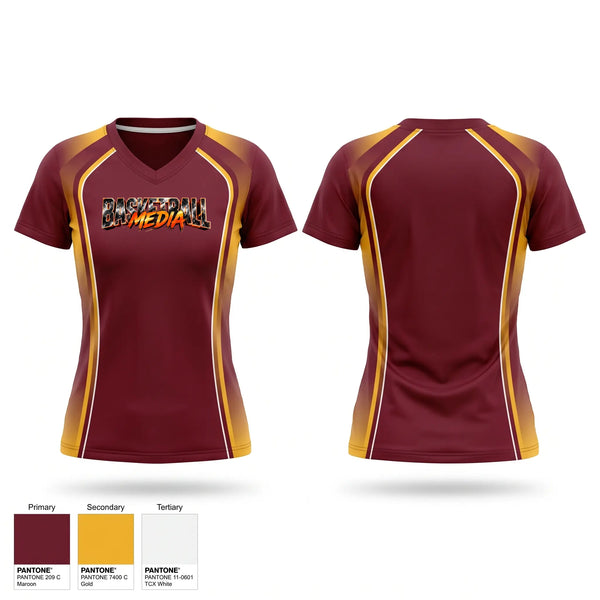Roosevelt Teddies Women's Short Sleeve V-neck Shirt - 10