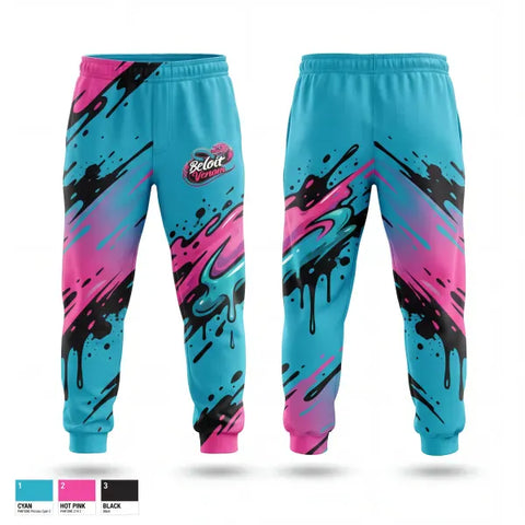 Sweatpants, Beloit Venom, Softball, Teamtime, Team time, sublimation, custom sports apparel, team uniforms, spirit wear, spiritwear, sports uniforms, custom shirts, team store, custom team store, fundraiser sports, apparel fundraiser