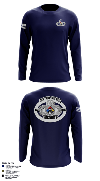 Long Sleeve Performance Shirt, Central Pierce HazmatCentral Pierce Hazmat, Fire Department, Teamtime, Team time, sublimation, custom sports apparel, team uniforms, spirit wear, spiritwear, sports uniforms, custom shirts, team store, custom team store, fundraiser sports, apparel fundraiser