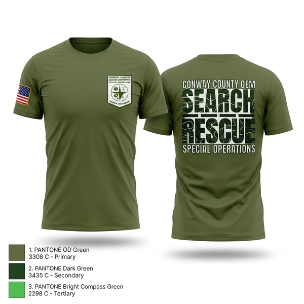 Short Sleeve Performance Shirt, Conway County OEM Rescue, EMS/EMT, Teamtime, Team time, sublimation, custom sports apparel, team uniforms, spirit wear, spiritwear, sports uniforms, custom shirts, team store, custom team store, fundraiser sports, apparel fundraiser