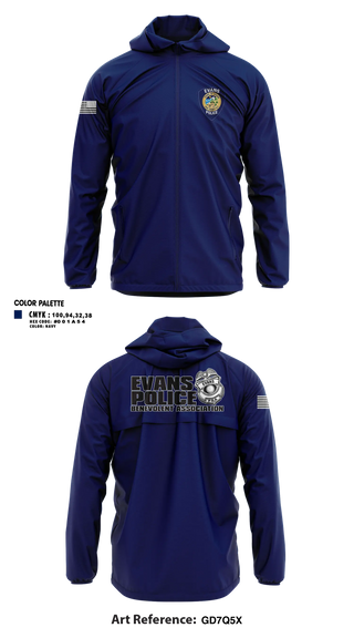 Windbreaker, Town of Evans Police, Police, Teamtime, Team time, sublimation, custom sports apparel, team uniforms, spirit wear, spiritwear, sports uniforms, custom shirts, team store, custom team store, fundraiser sports, apparel fundraiser