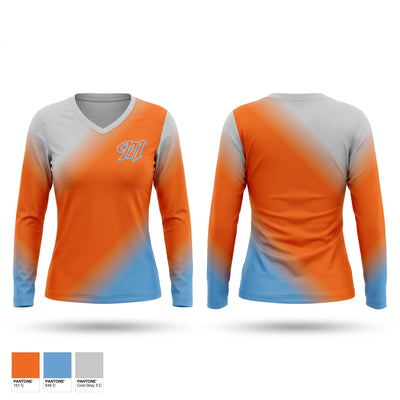 Milltown Boys Women's Long Sleeve V-neck Shirt - 1