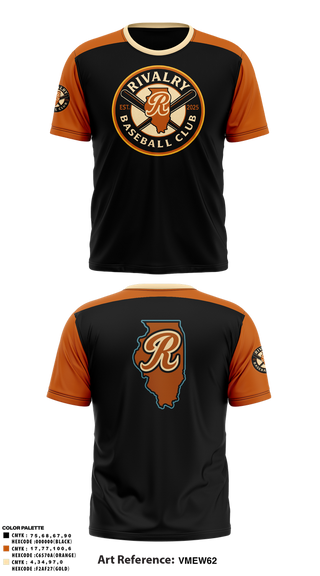 Short Sleeve Performance Shirt, Rivalry Baseball Club, Baseball, Teamtime, Team time, sublimation, custom sports apparel, team uniforms, spirit wear, spiritwear, sports uniforms, custom shirts, team store, custom team store, fundraiser sports, apparel fundraiser