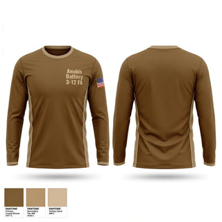 Long Sleeve Performance Shirt, Anubis Battery, 3-12 FA, Army, Teamtime, Team time, sublimation, custom sports apparel, team uniforms, spirit wear, spiritwear, sports uniforms, custom shirts, team store, custom team store, fundraiser sports, apparel fundraiser