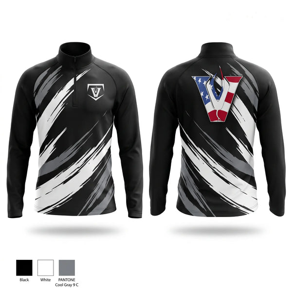 Quarter Zip Jacket, Vandegrift High School Baseball, Baseball, Teamtime, Team time, sublimation, custom sports apparel, team uniforms, spirit wear, spiritwear, sports uniforms, custom shirts, team store, custom team store, fundraiser sports, apparel fundraiser