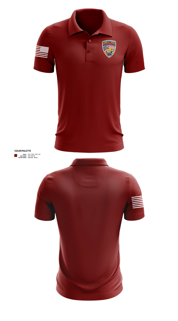 Short Sleeve Performance Polo, St. Boni, Fire Department, Teamtime, Team time, sublimation, custom sports apparel, team uniforms, spirit wear, spiritwear, sports uniforms, custom shirts, team store, custom team store, fundraiser sports, apparel fundraiser