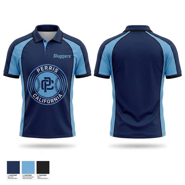 Short Sleeve Performance Polo, Sluggers, Baseball, Teamtime, Team time, sublimation, custom sports apparel, team uniforms, spirit wear, spiritwear, sports uniforms, custom shirts, team store, custom team store, fundraiser sports, apparel fundraiser
