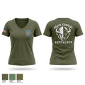 B Co 1-138th IN Women's Short Sleeve V-neck Shirt - 1