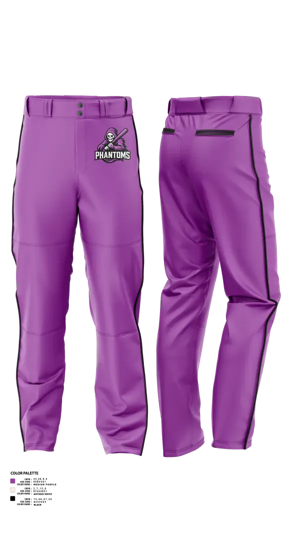 Clarksville Phantoms 31101002 Baseball Pants  21, Clarksville Phantoms, Baseball, Teamtime, Team time, sublimation, custom sports apparel, team uniforms, spirit wear, spiritwear, sports uniforms, custom shirts, team store, custom team store, fundraiser sports, apparel fundraiser