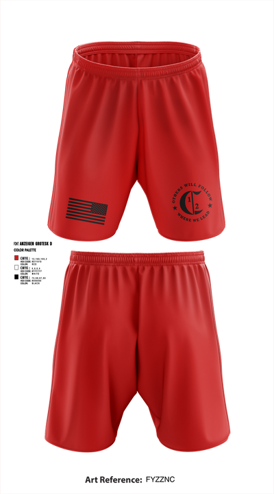1st Battalion 2nd Marines Charlie Company 11974210 Athletic Shorts With Pockets - 2