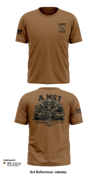 Short Sleeve Performance Shirt, A Battery, 1-6 FA, A MST, Army, Teamtime, Team time, sublimation, custom sports apparel, team uniforms, spirit wear, spiritwear, sports uniforms, custom shirts, team store, custom team store, fundraiser sports, apparel fundraiser