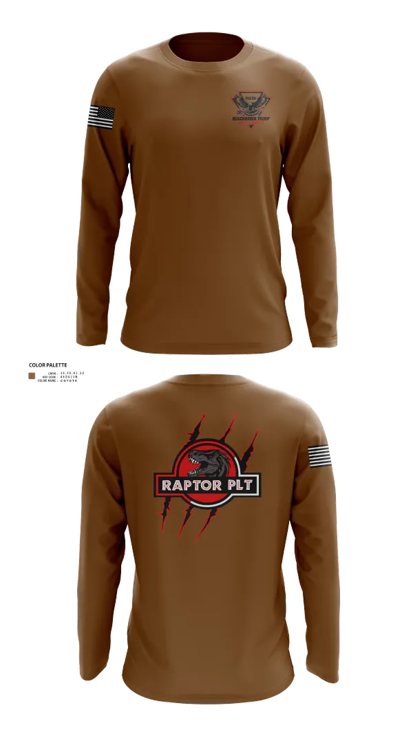 Long Sleeve Performance Shirt, Raptor Platoon, 4-9 CAV, , Teamtime, Team time, sublimation, custom sports apparel, team uniforms, spirit wear, spiritwear, sports uniforms, custom shirts, team store, custom team store, fundraiser sports, apparel fundraiser