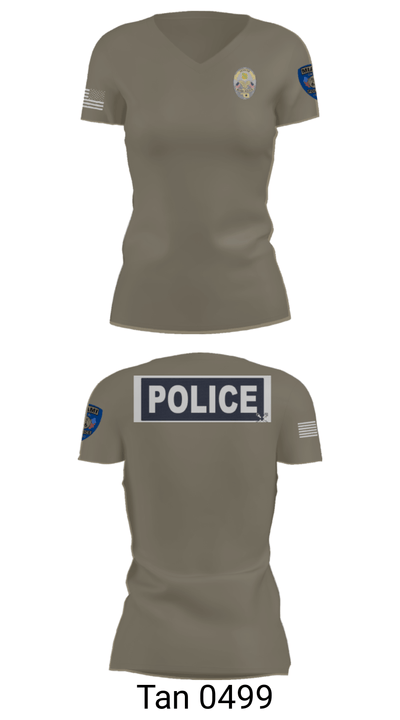 Miami Police Department 88232990 Women's Short Sleeve V-neck Shirt - 65