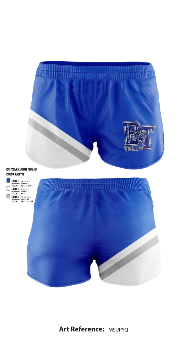 Womens Shorts, Blair-Taylor High School Cheer, Cheer, Teamtime, Team time, sublimation, custom sports apparel, team uniforms, spirit wear, spiritwear, sports uniforms, custom shirts, team store, custom team store, fundraiser sports, apparel fundraiser