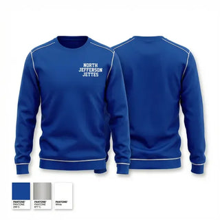 Crew Neck Sweatshirt, North Jefferson Jettes, Spirit Store, Teamtime, Team time, sublimation, custom sports apparel, team uniforms, spirit wear, spiritwear, sports uniforms, custom shirts, team store, custom team store, fundraiser sports, apparel fundraiser
