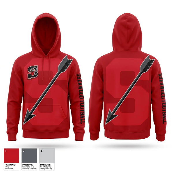Hoodie, Sherwood Middle School Football, , Teamtime, Team time, sublimation, custom sports apparel, team uniforms, spirit wear, spiritwear, sports uniforms, custom shirts, team store, custom team store, fundraiser sports, apparel fundraiser