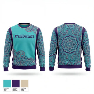 Crew Neck Sweatshirt, Atribe4peace, Cheer, Teamtime, Team time, sublimation, custom sports apparel, team uniforms, spirit wear, spiritwear, sports uniforms, custom shirts, team store, custom team store, fundraiser sports, apparel fundraiser