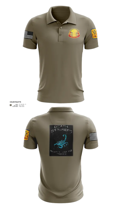 5-4 ADA A BTRY 3rd PLT 45345597 Short Sleeve Performance Polo - 10