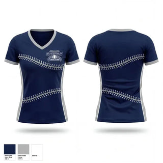 Womens Short Sleeve Vneck Shirt, Oldenburg Academy Baseball, Baseball, Teamtime, Team time, sublimation, custom sports apparel, team uniforms, spirit wear, spiritwear, sports uniforms, custom shirts, team store, custom team store, fundraiser sports, apparel fundraiser
