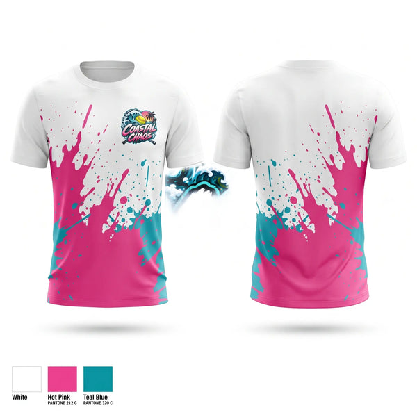 Short Sleeve Performance Shirt, Coastal Chaos, Softball, Teamtime, Team time, sublimation, custom sports apparel, team uniforms, spirit wear, spiritwear, sports uniforms, custom shirts, team store, custom team store, fundraiser sports, apparel fundraiser