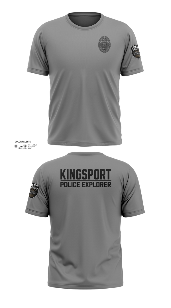 Short Sleeve Performance Shirt, Kingsport Police Explorer Post, Police, Teamtime, Team time, sublimation, custom sports apparel, team uniforms, spirit wear, spiritwear, sports uniforms, custom shirts, team store, custom team store, fundraiser sports, apparel fundraiser