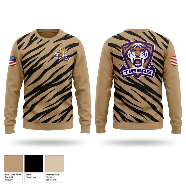 Crew Neck Sweatshirt, Olivet Nazarene University, Army, Teamtime, Team time, sublimation, custom sports apparel, team uniforms, spirit wear, spiritwear, sports uniforms, custom shirts, team store, custom team store, fundraiser sports, apparel fundraiser