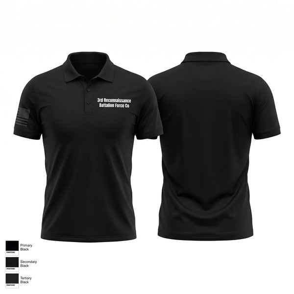 Short Sleeve Performance Polo, 3rd Reconnaissance Battalion, Force Co, Marines, Teamtime, Team time, sublimation, custom sports apparel, team uniforms, spirit wear, spiritwear, sports uniforms, custom shirts, team store, custom team store, fundraiser sports, apparel fundraiser