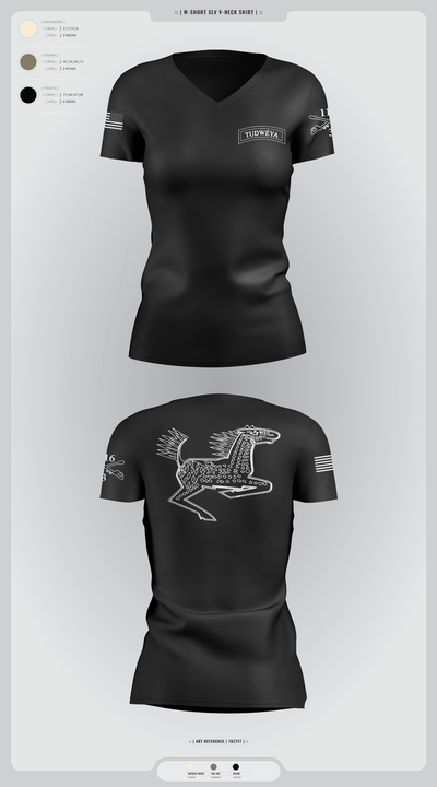 DET 1 HHC 3-116 CAV 15242630 Women's Short Sleeve V-neck Shirt - 3