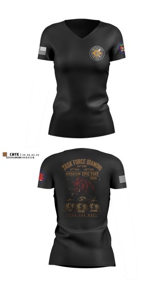 Womens Short Sleeve Vneck Shirt, 93rd Finance Battalion, National Guard, Teamtime, Team time, sublimation, custom sports apparel, team uniforms, spirit wear, spiritwear, sports uniforms, custom shirts, team store, custom team store, fundraiser sports, apparel fundraiser