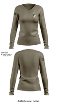 1st Area Command 67774128 Women's Long Sleeve V-neck Shirt - 1