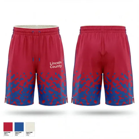 Athletic Shorts With Pockets, Lincoln County, Men's Basketball, Teamtime, Team time, sublimation, custom sports apparel, team uniforms, spirit wear, spiritwear, sports uniforms, custom shirts, team store, custom team store, fundraiser sports, apparel fundraiser