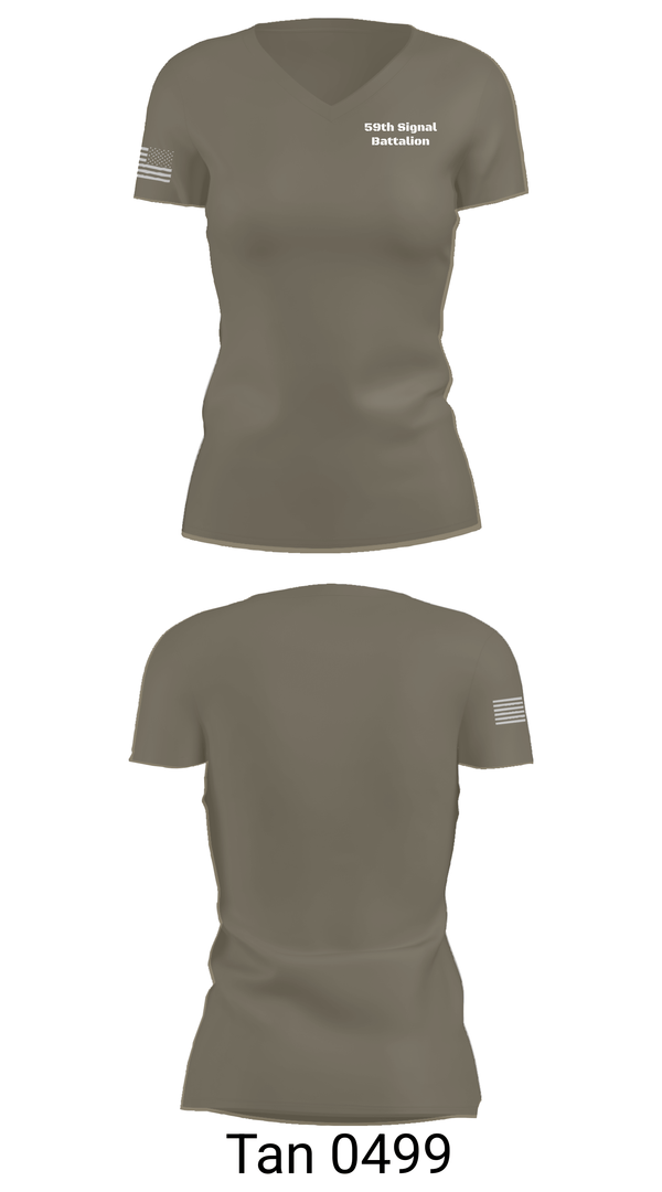 Womens Short Sleeve Vneck Shirt, 59th Signal Battalion, Army, Teamtime, Team time, sublimation, custom sports apparel, team uniforms, spirit wear, spiritwear, sports uniforms, custom shirts, team store, custom team store, fundraiser sports, apparel fundraiser