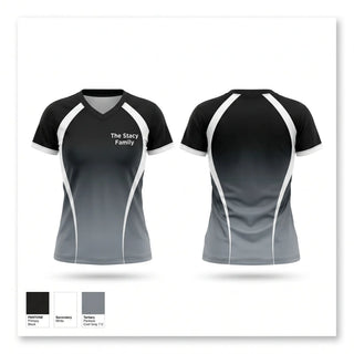 Womens Short Sleeve Vneck Shirt, The Stacy Family, E-Sports, Teamtime, Team time, sublimation, custom sports apparel, team uniforms, spirit wear, spiritwear, sports uniforms, custom shirts, team store, custom team store, fundraiser sports, apparel fundraiser