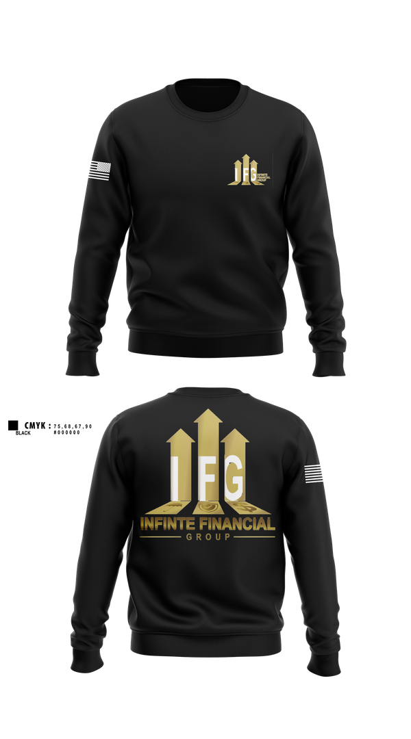 Crew Neck Sweatshirt, Infinite Financial Group, , Teamtime, Team time, sublimation, custom sports apparel, team uniforms, spirit wear, spiritwear, sports uniforms, custom shirts, team store, custom team store, fundraiser sports, apparel fundraiser
