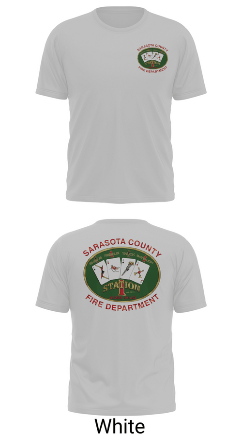 Old School Cotton Feel Shirt, Sarasota county fire dept sta 1, Fire Department, Teamtime, Team time, sublimation, custom sports apparel, team uniforms, spirit wear, spiritwear, sports uniforms, custom shirts, team store, custom team store, fundraiser sports, apparel fundraiser