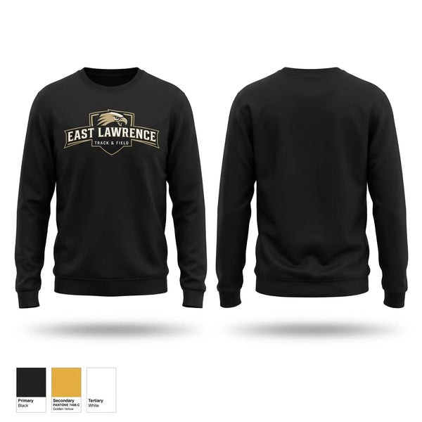 Crew Neck Sweatshirt, East Lawrence, Track & Field, Teamtime, Team time, sublimation, custom sports apparel, team uniforms, spirit wear, spiritwear, sports uniforms, custom shirts, team store, custom team store, fundraiser sports, apparel fundraiser